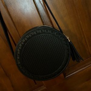 Vegan Leather Round Crossbody